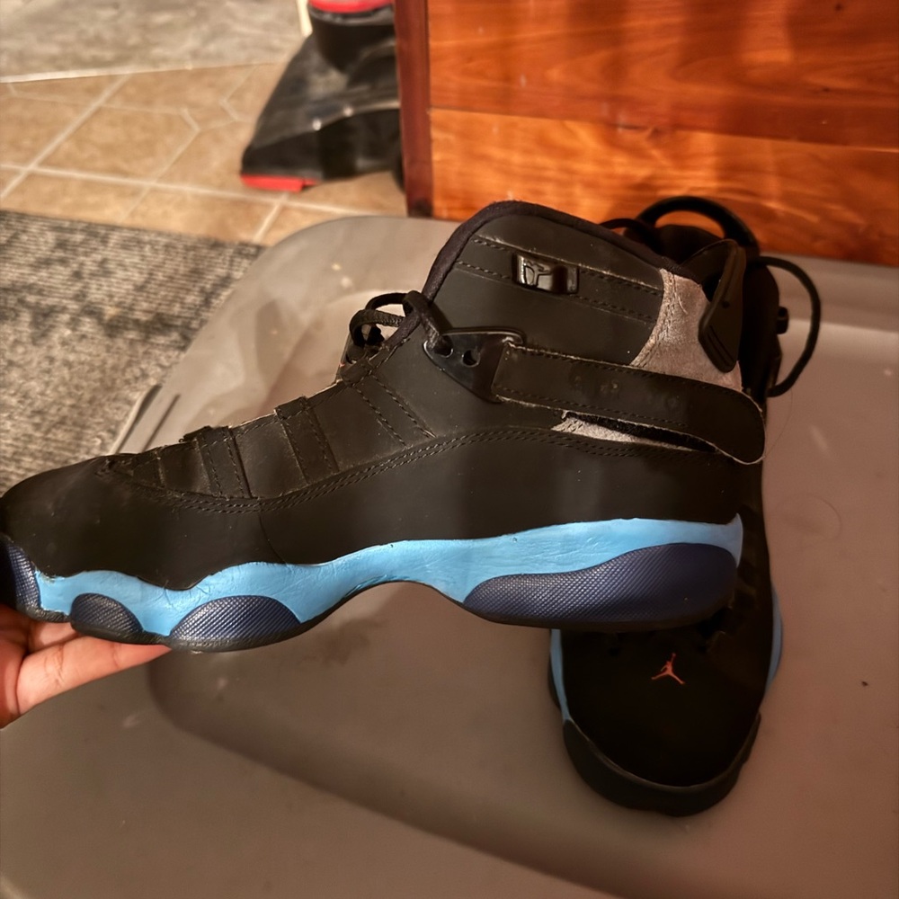 Jordan Black and Blue Sneakers